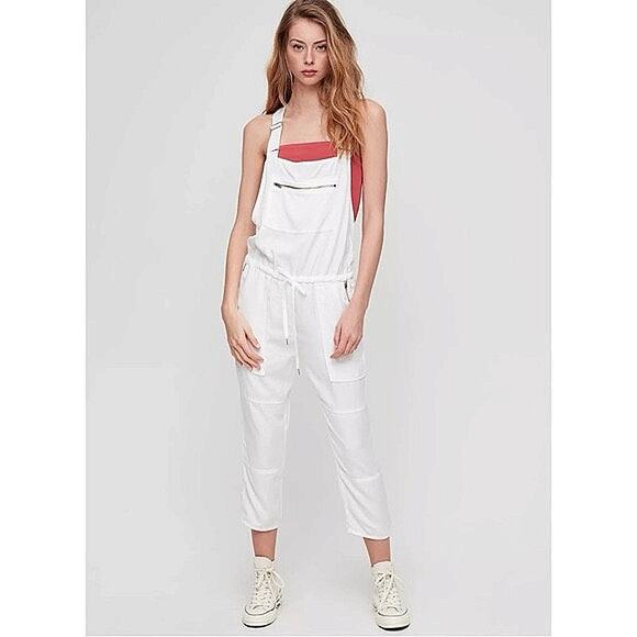 Aritzia Wilfred Valletta White Sleeveless Overalls  Romper Jumpsuit Size XXS - Picture 1 of 10
